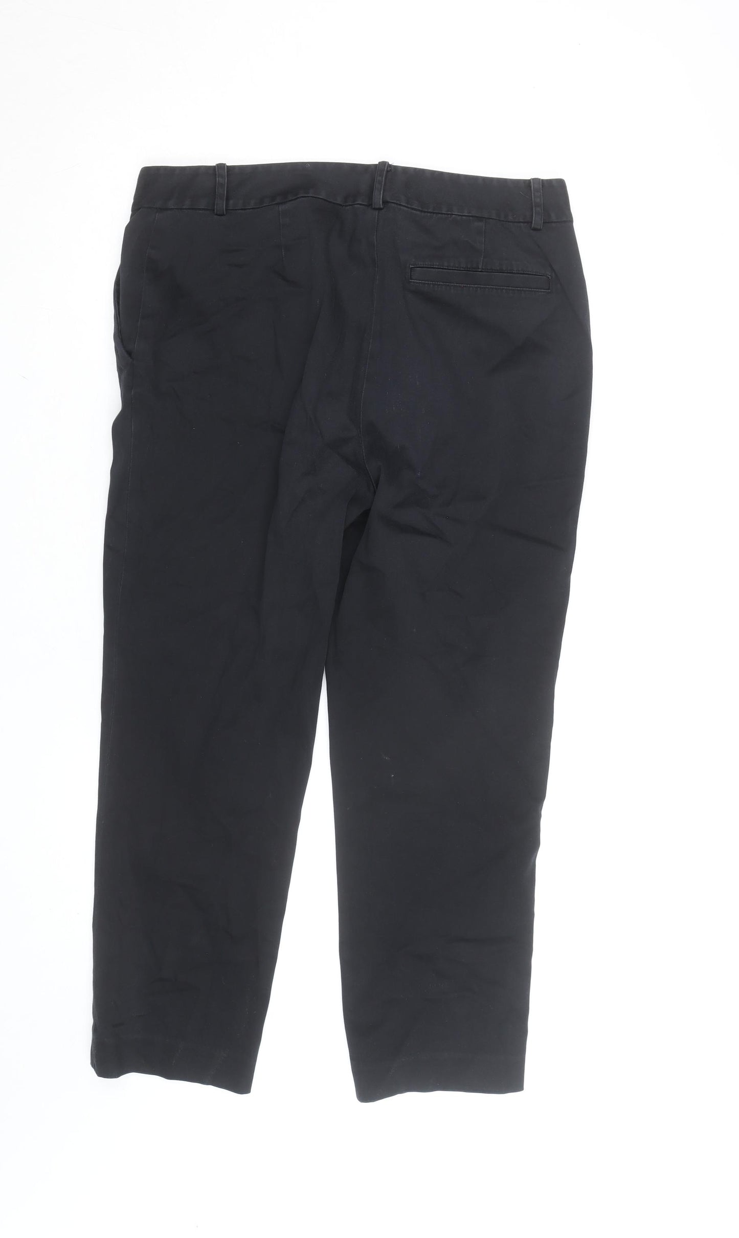 Lauren Ralph Lauren Women's Black Cotton Chino Trousers Size 12