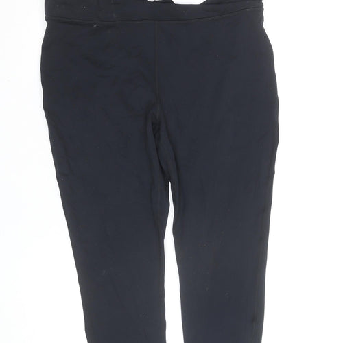 Crane Womens Black Capri Leggings XL Slim Fit Activewear