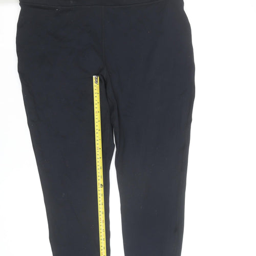 Crane Womens Black Capri Leggings XL Slim Fit Activewear