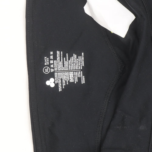 Crane Womens Black Capri Leggings XL Slim Fit Activewear