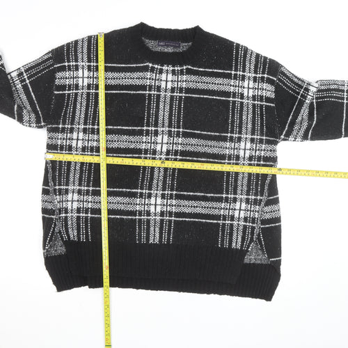 Marks and Spencer Women’s Black Check Knit Pullover Jumper Medium