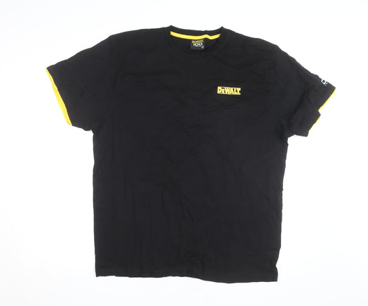 DeWalt Men's Black XL 100 Years Logo Crew Neck Cotton T-Shirt