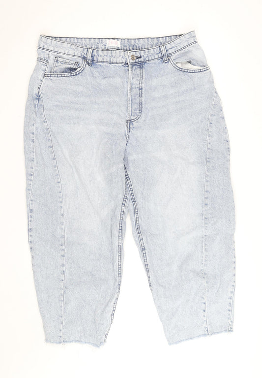 Savida Women’s Light Blue Mom Jeans Size 18 Relaxed Fit Denim