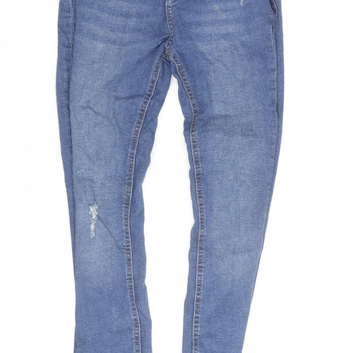 Denim Co. Women's Blue Skinny Distressed Jeans Size 6