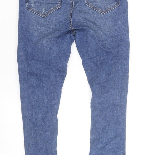 Denim Co. Women's Blue Skinny Distressed Jeans Size 6