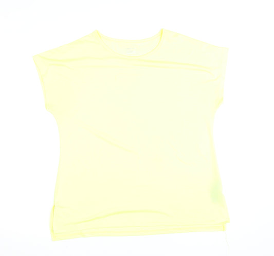 Dunnes Stores Women Yellow Performance T-Shirt M Moisture Wicking