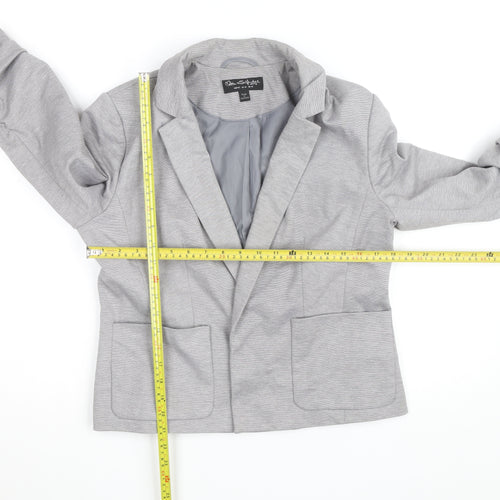 Miss Selfridge Women's Grey Size 14 Tailored Jersey Blazer