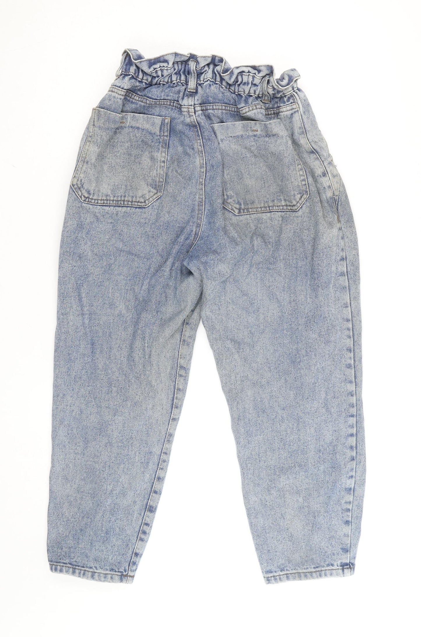 Savida Women’s Blue High Rise Paperbag Relaxed Fit Jeans Size 10