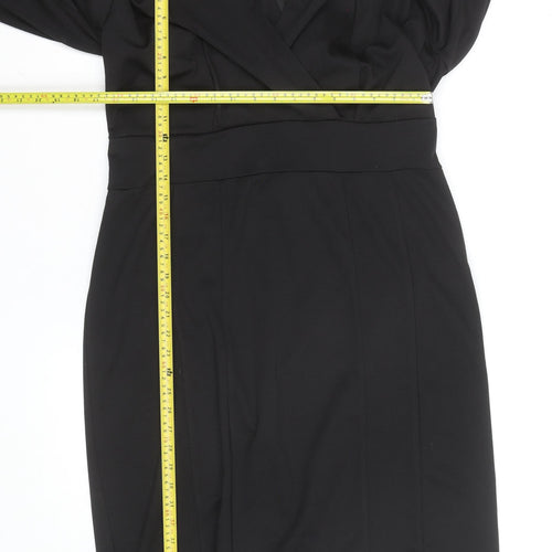 Dunnes Women’s Black V-Neck Sheath Knee Length Work Dress Size 18
