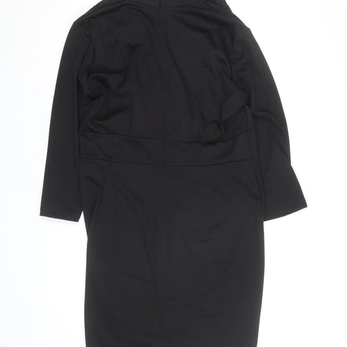Dunnes Women’s Black V-Neck Sheath Knee Length Work Dress Size 18