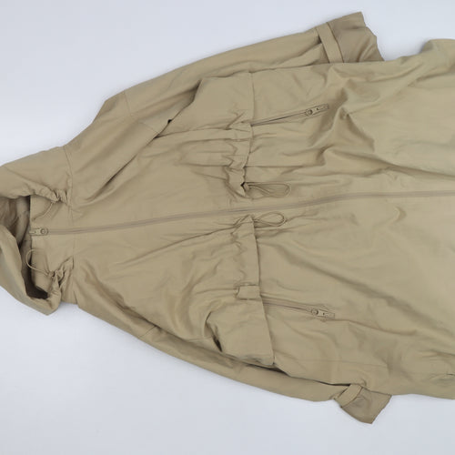 Tu Women’s Beige Hooded Parka Coat Size 20 Lightweight Long Jacket