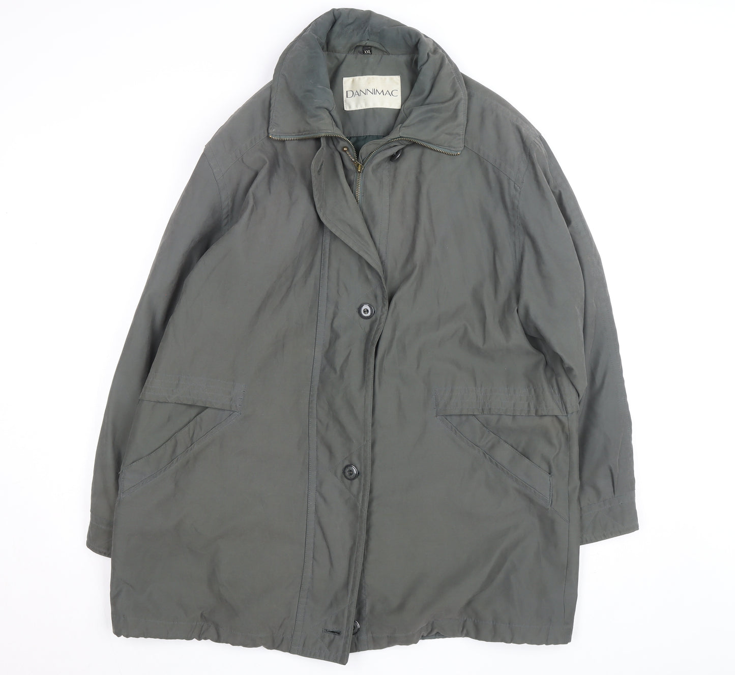 Dannimac Men's Grey 2XL Water Resistant Rain Coat Jacket