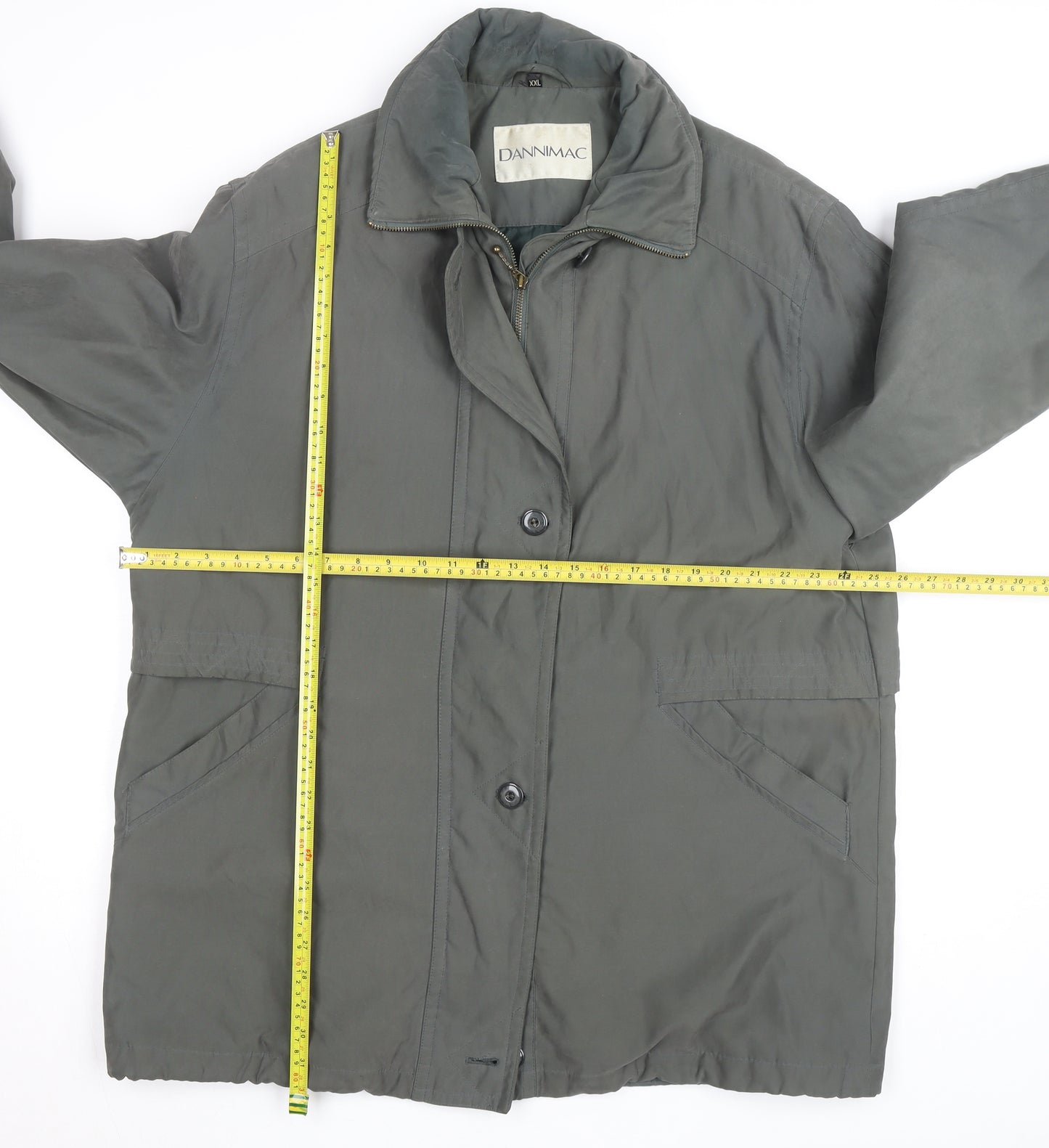 Dannimac Men's Grey 2XL Water Resistant Rain Coat Jacket