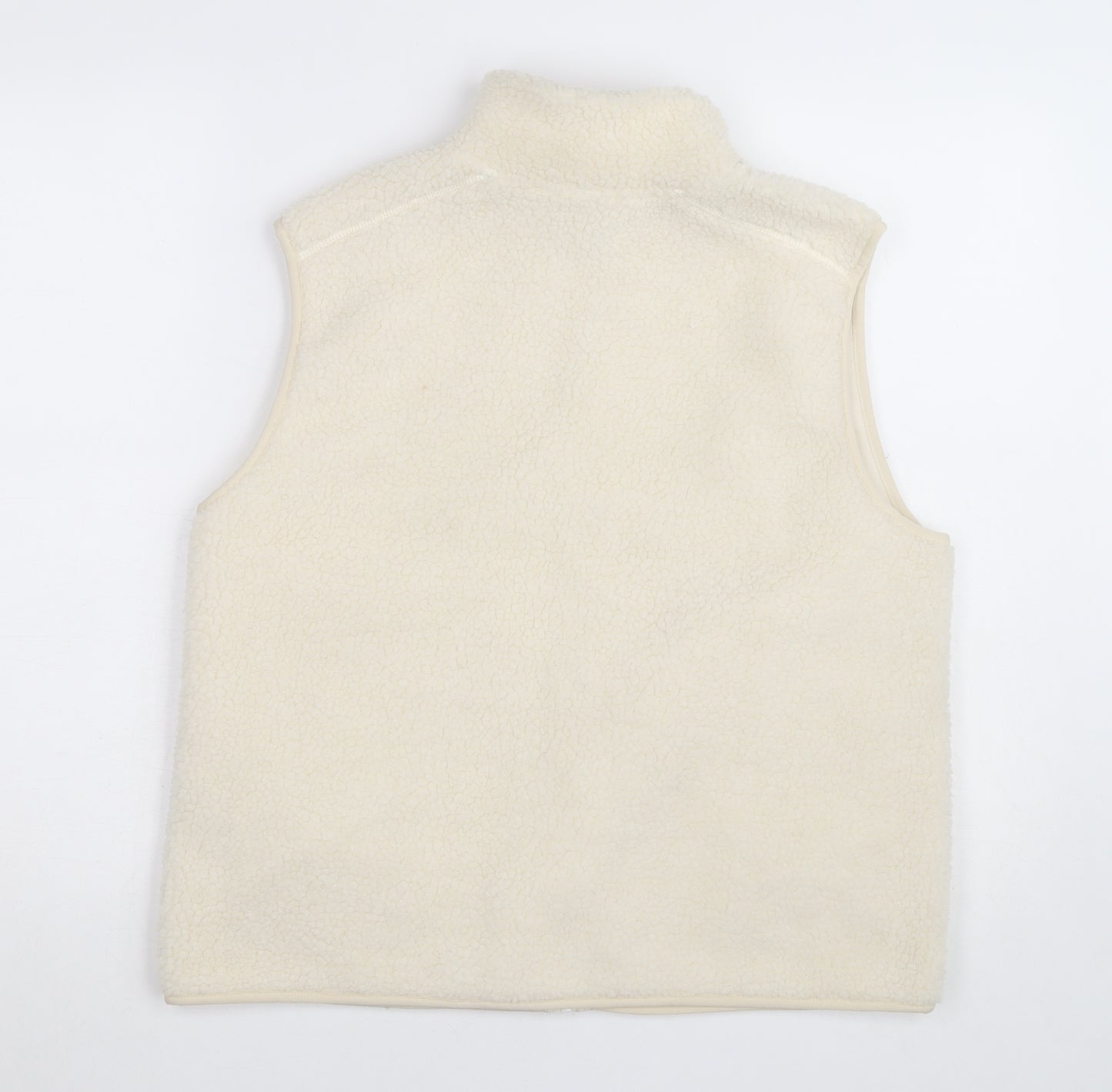 Primark Women Ivory Fleece Zip Waistcoat Bodywarmer Size M