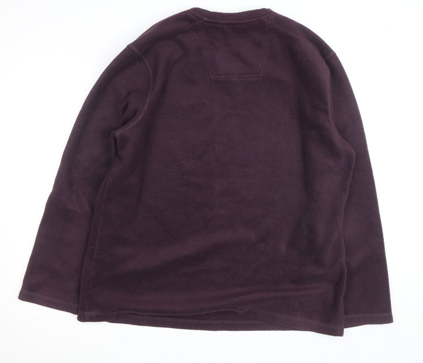 TU Men's Purple Fleece V-Neck Pullover Jumper XL