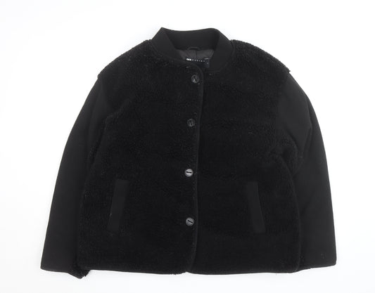ASOS DESIGN Men's Black Faux Fur Bomber Jacket Size S