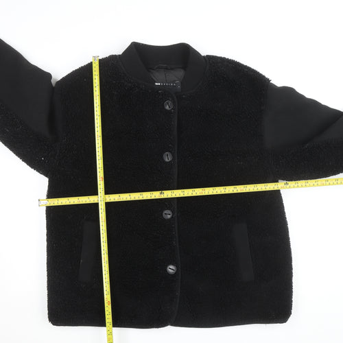 ASOS DESIGN Men's Black Faux Fur Bomber Jacket Size S