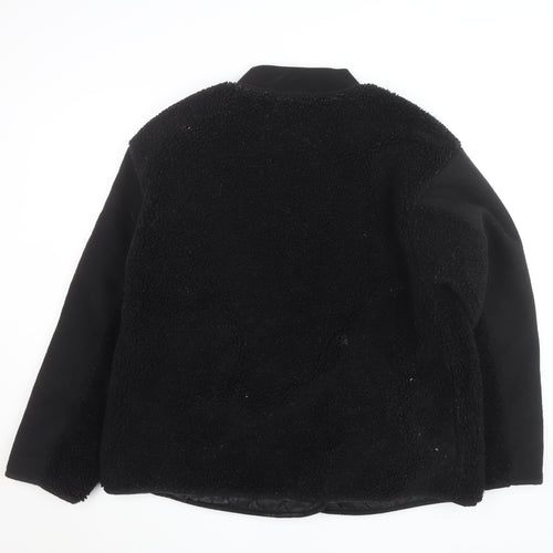 ASOS DESIGN Men's Black Faux Fur Bomber Jacket Size S