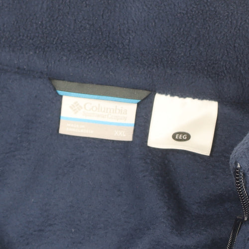 Columbia Men's Blue 2XL Fleece Full Zip Basic Jacket