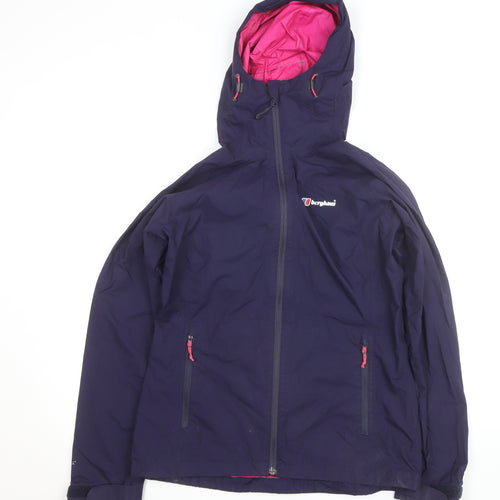 Berghaus Women Purple Waterproof Hooded Outdoor Jacket UK 10