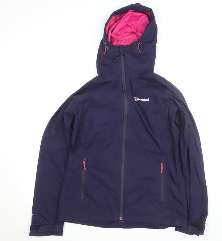 Berghaus Women Purple Waterproof Hooded Outdoor Jacket UK 10