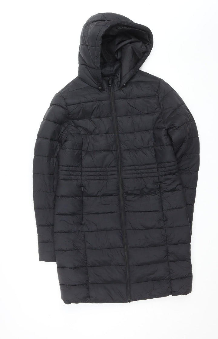 Primark Women’s Black XS Long Hooded Puffer Coat