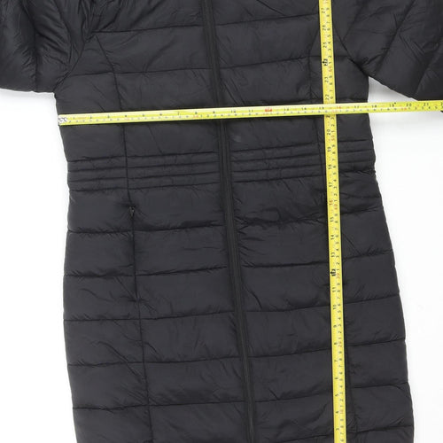 Primark Women’s Black XS Long Hooded Puffer Coat