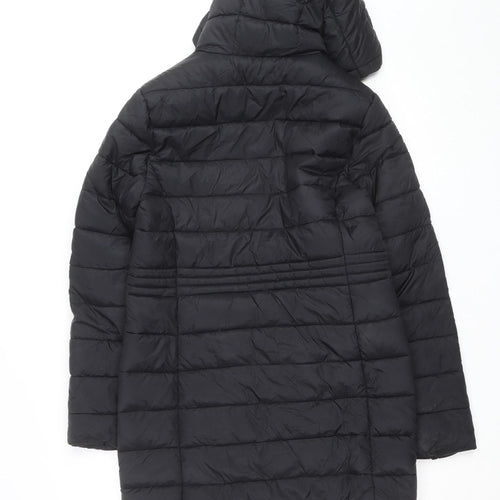 Primark Women’s Black XS Long Hooded Puffer Coat