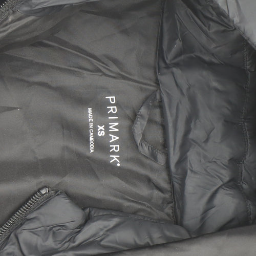 Primark Women’s Black XS Long Hooded Puffer Coat