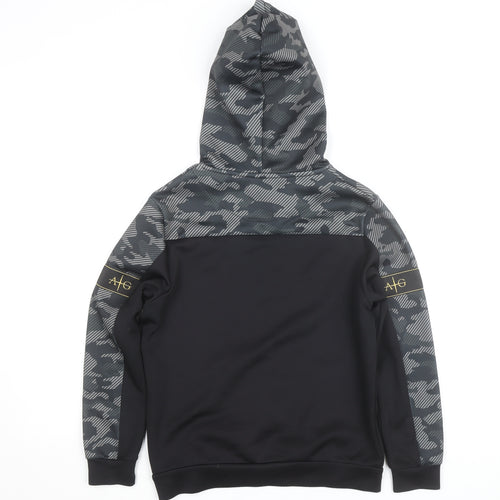 Avant Garde Paris Boys Black Camo Pullover Hoodie 11-12 Years