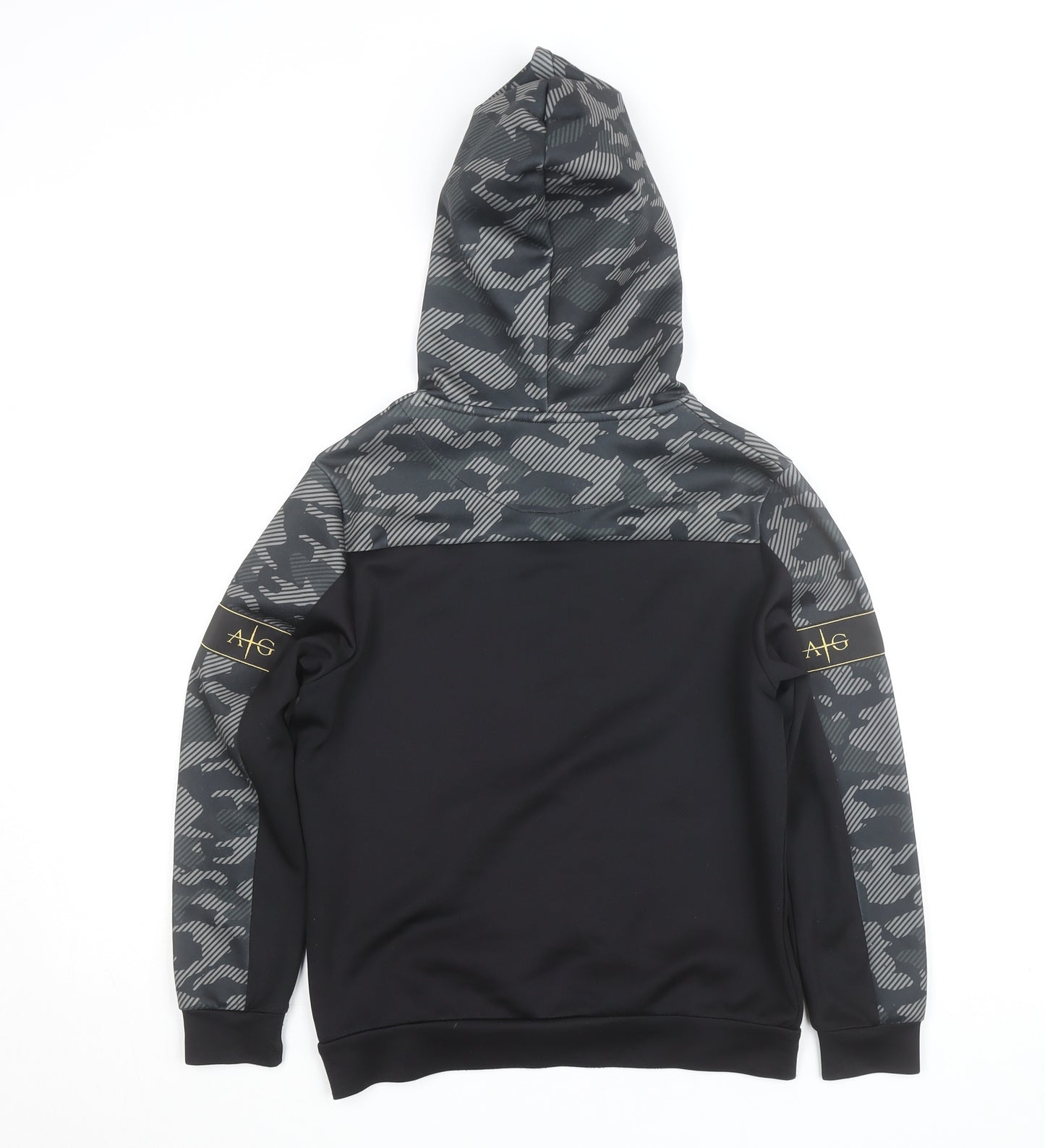 Avant Garde Paris Boys Black Camo Pullover Hoodie 11-12 Years