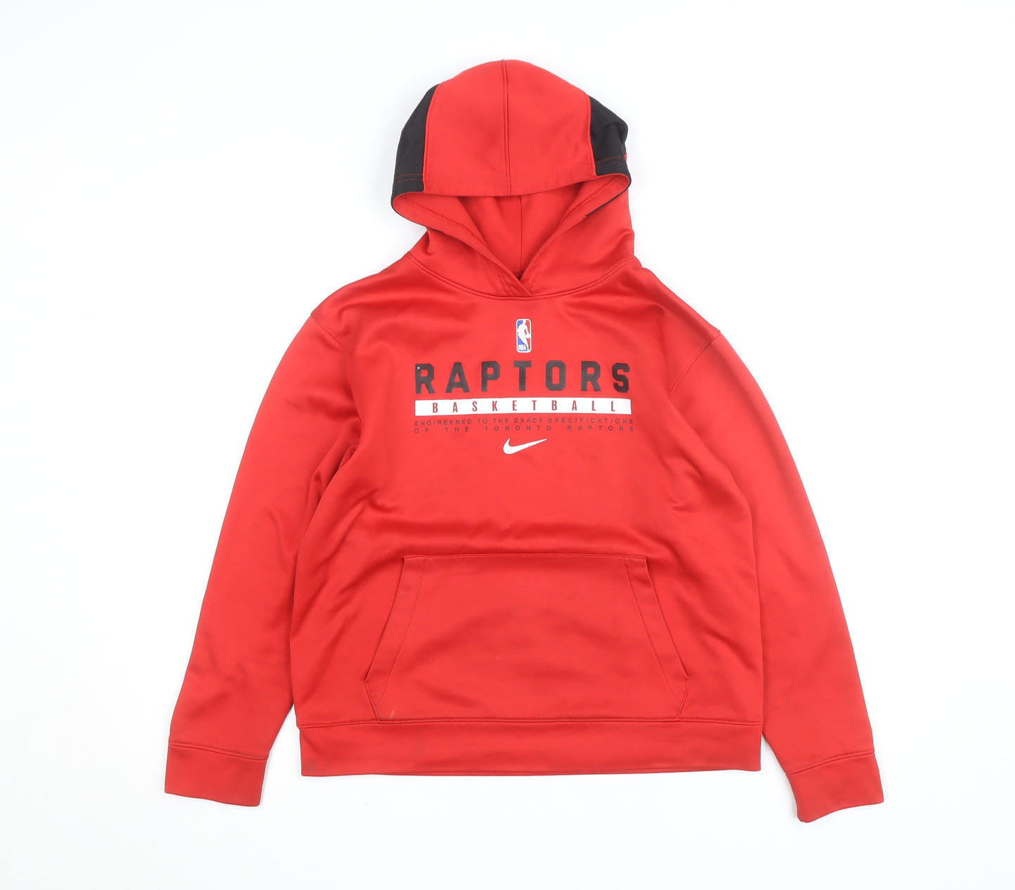 Nike NBA Raptors Boys Red Dri-FIT Pullover Hoodie Size M 137-147cm