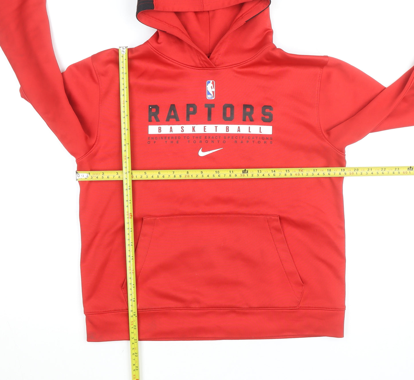 Nike NBA Raptors Boys Red Dri-FIT Pullover Hoodie Size M 137-147cm