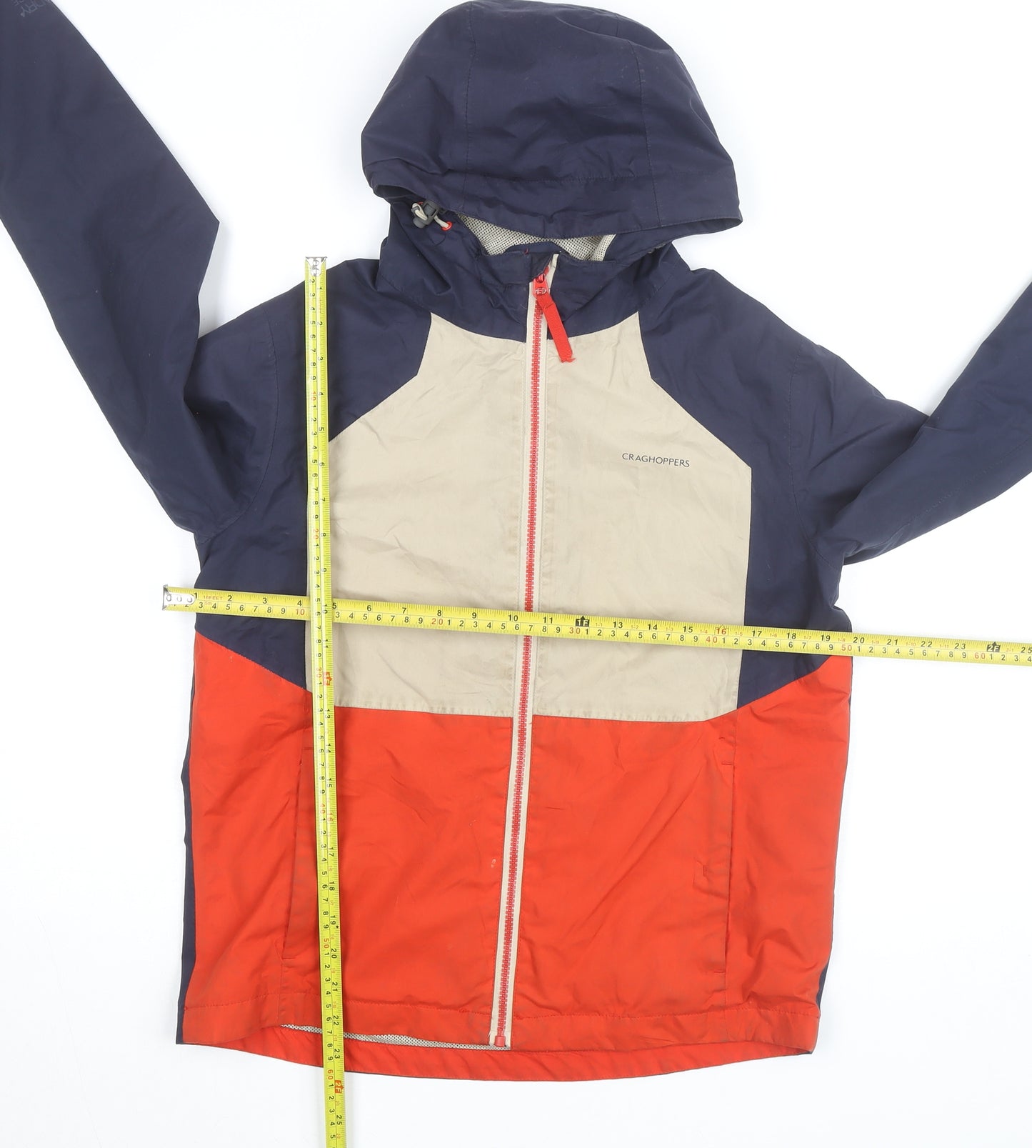 Craghoppers Teens Multicoloured Waterproof Hooded Rain Jacket Size 164
