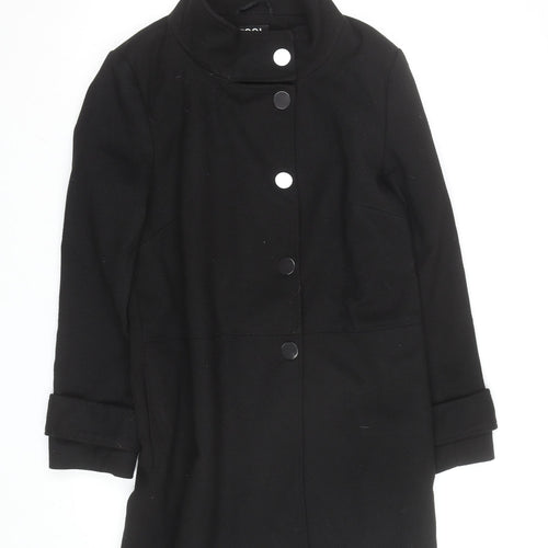 Debenhams Women’s Black Mid-Length Coat Size 10 Classic Overcoat