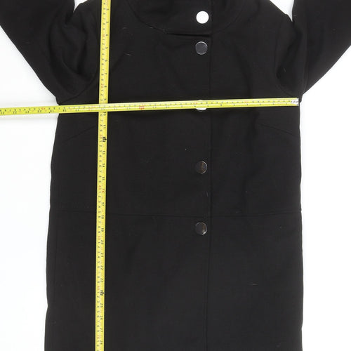 Debenhams Women’s Black Mid-Length Coat Size 10 Classic Overcoat