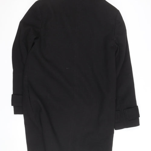 Debenhams Women’s Black Mid-Length Coat Size 10 Classic Overcoat