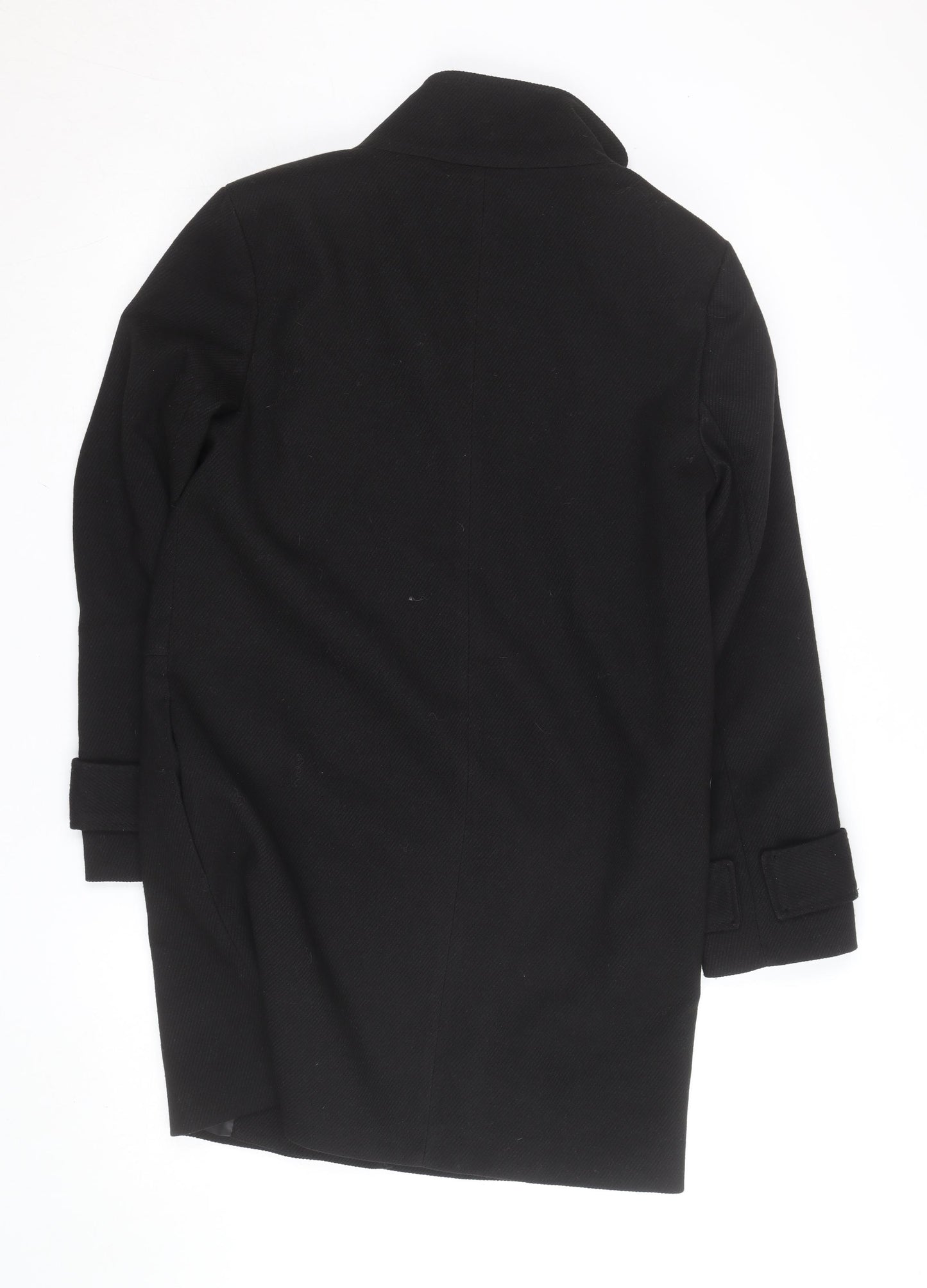 Debenhams Women’s Black Mid-Length Coat Size 10 Classic Overcoat
