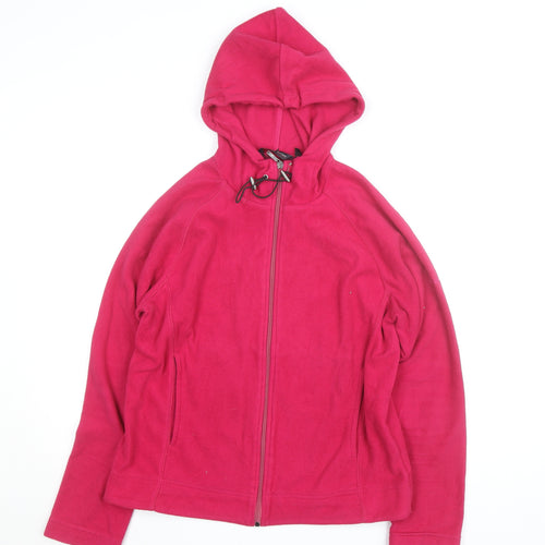 F.lli Campagnolo Women's Pink Hooded Fleece Jacket Size 16