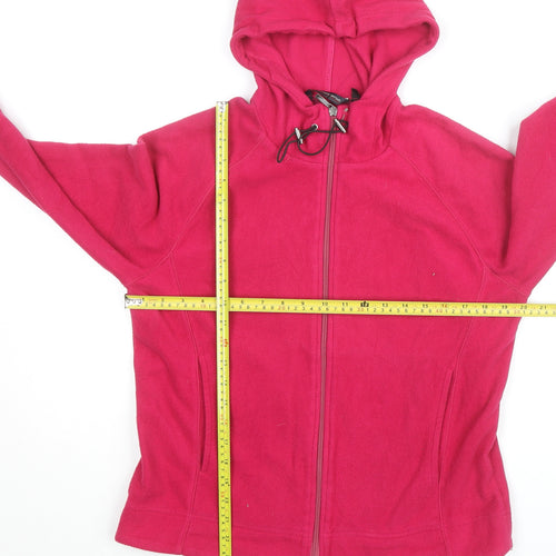 F.lli Campagnolo Women's Pink Hooded Fleece Jacket Size 16