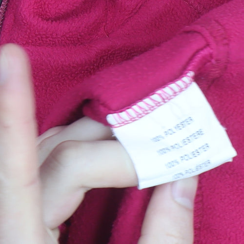 F.lli Campagnolo Women's Pink Hooded Fleece Jacket Size 16