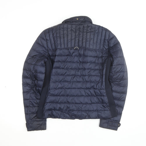 Zara Women Blue Quilted Puffer Jacket Size 12 Lightweight
