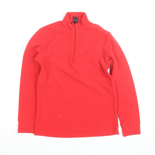 Odlo Red Fleece 1/2 Zip Activewear Jacket Womens 12 Teen