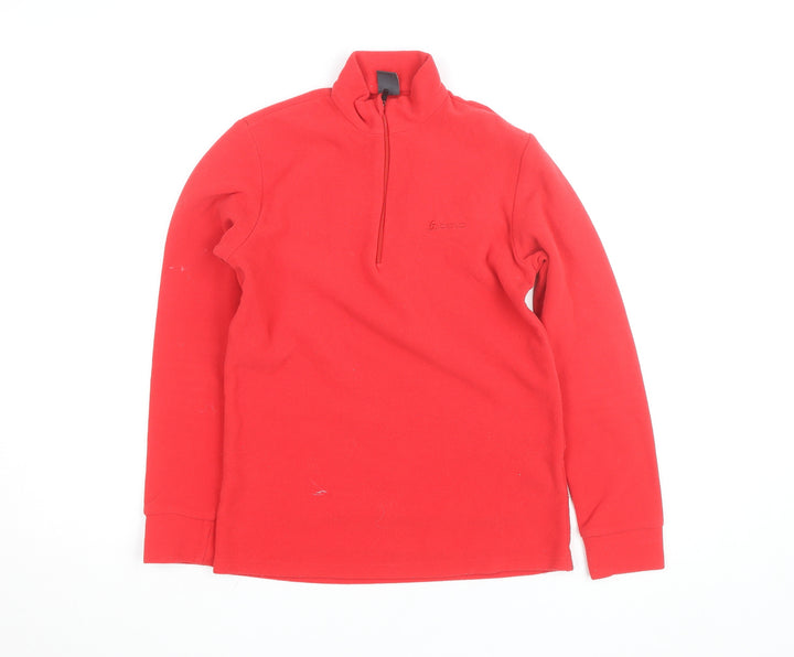 Odlo Red Fleece 1/2 Zip Activewear Jacket Womens 12 Teen