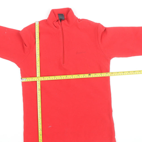 Odlo Red Fleece 1/2 Zip Activewear Jacket Womens 12 Teen