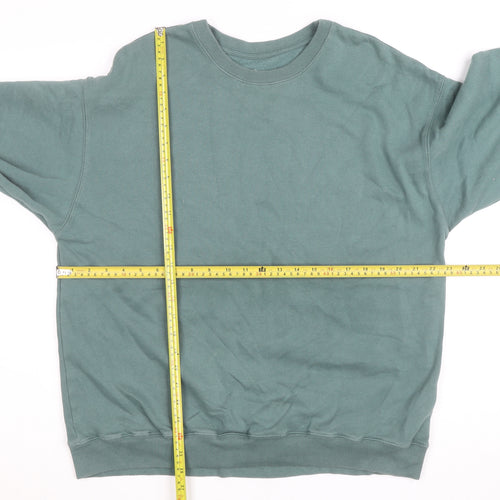 Hollister Womens Green Pullover Sweatshirt Medium Crew Neck Casual