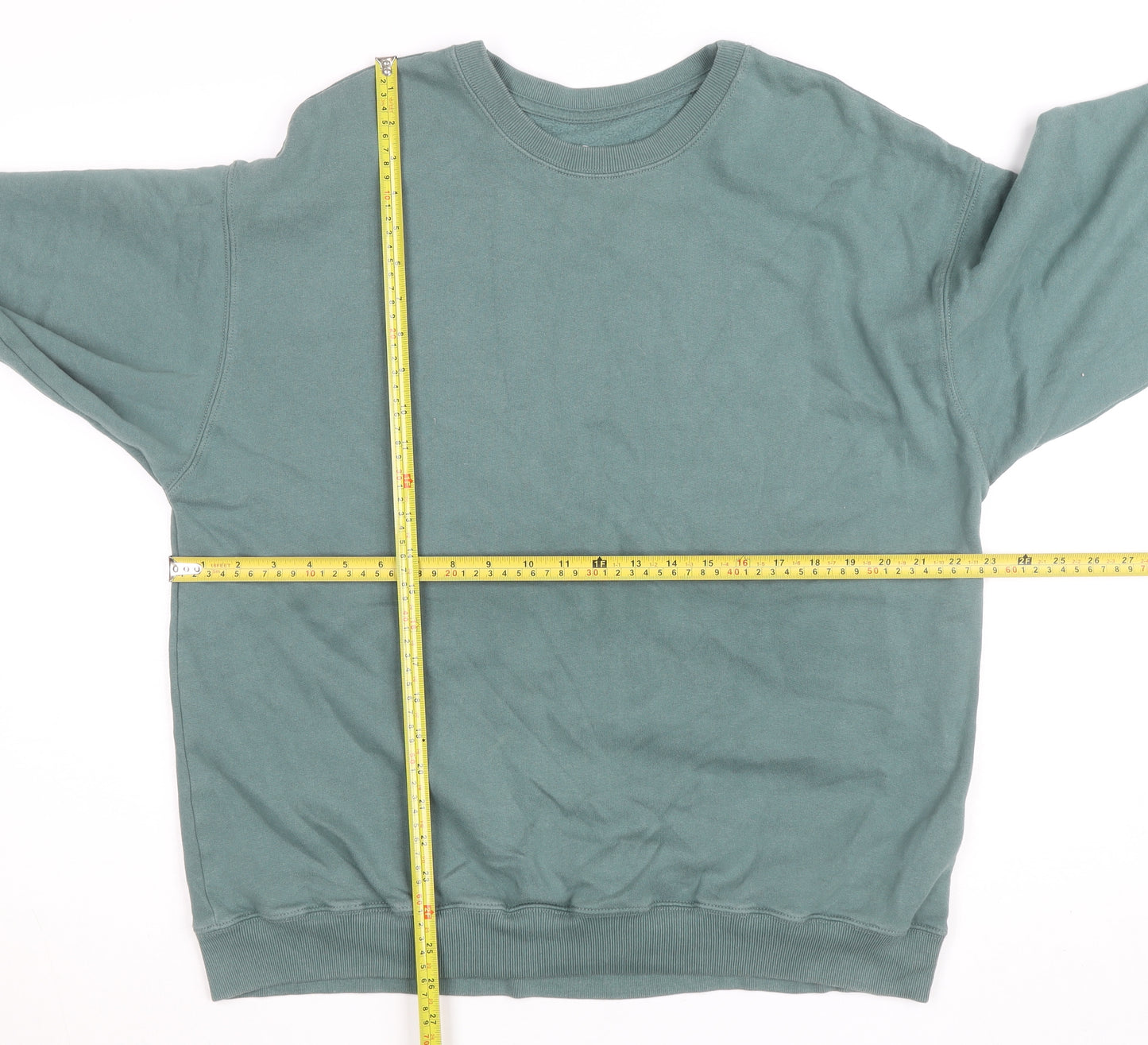 Hollister Womens Green Pullover Sweatshirt Medium Crew Neck Casual