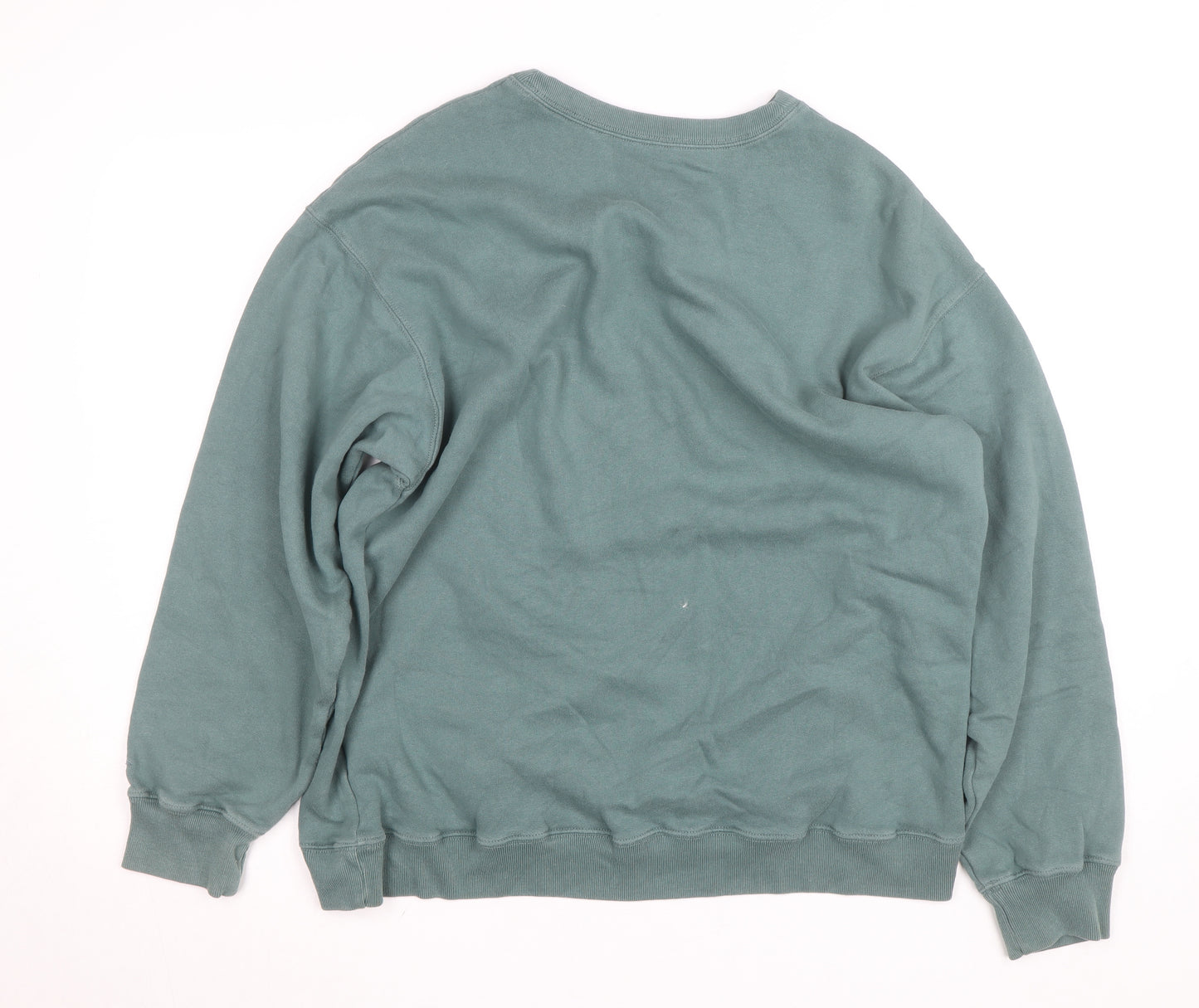 Hollister Womens Green Pullover Sweatshirt Medium Crew Neck Casual