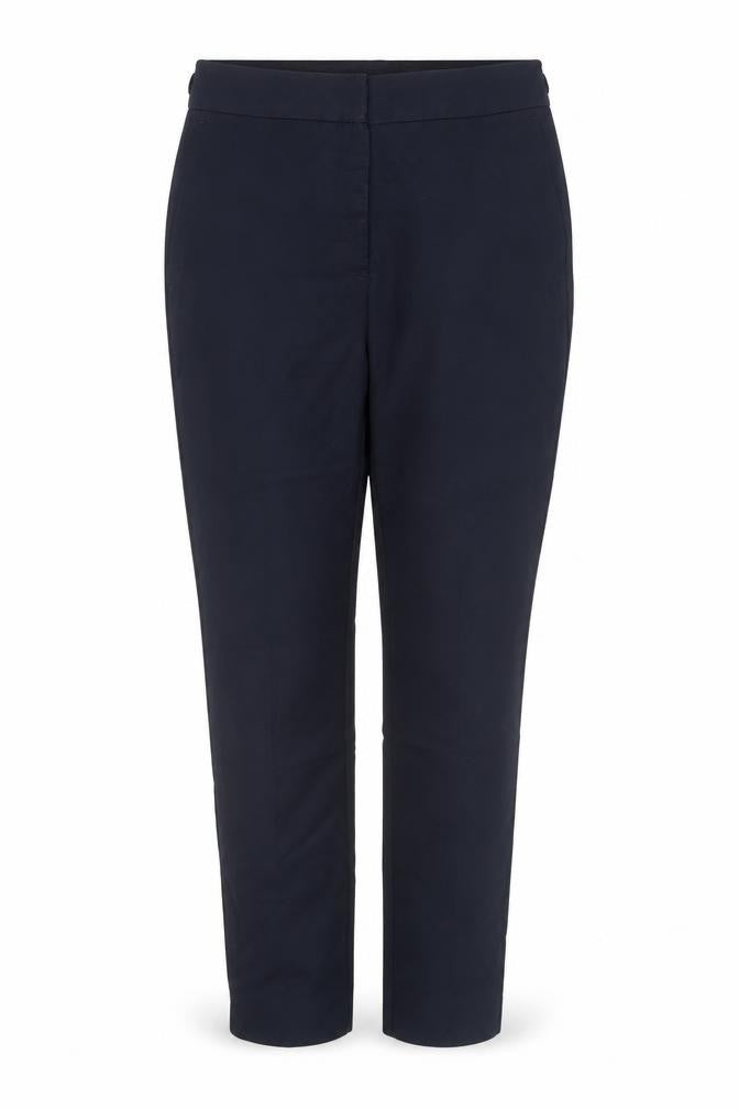 Front view of Zara Women's Black Slim Fit Stretch Trousers, size 14