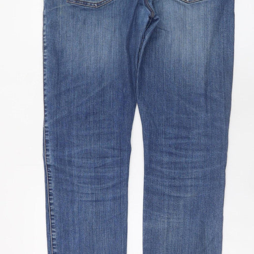 Benetti Men's Blue Light Wash Straight Fit Stretch Denim Jeans 34R